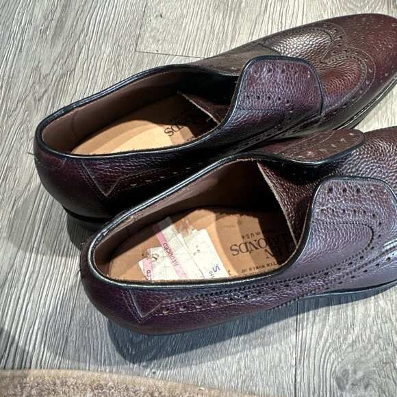 VTG Allen Edmonds Lancaster Men\'s Leather Wingtip Golf Shoe 8.5 B Dark Cherry main image 6